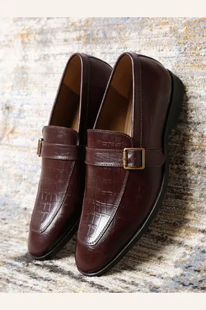 LOUIS STITCH Men Red Leather Loafers