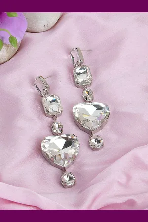 Kazo Silver-Plated Contemporary Drop Earrings