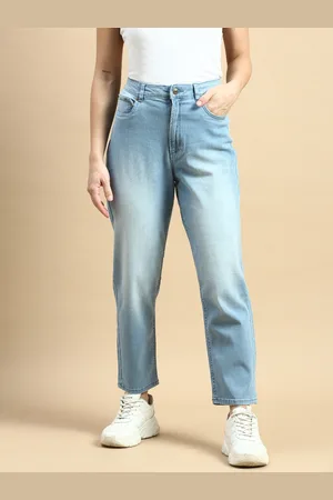 De Moza Women Mid Rise Clean Look Cotton Jeans