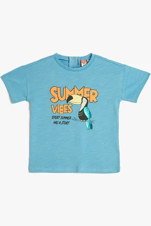 Koton Boys Typography Printed Cotton T-shirt