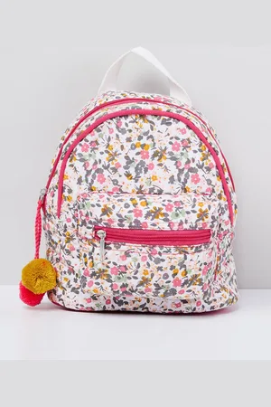 Max Collection Girls Off White Geometric Backpack