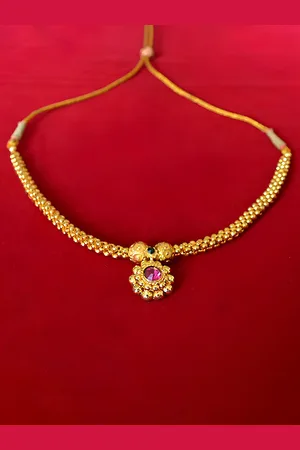 KARISHMA KREATIONS Gold Plated Stone Studded Necklace