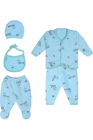 Superminis Unisex Kids Blue & Yellow Printed Shirt with Pyjamas