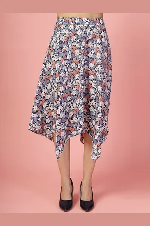 DressBerry Printed A-Line Midi Skirt