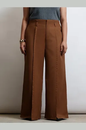 FREAKINS Women Plus Size Maplewood Curve Flared Korean Pants