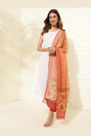 Fabindia Printed Cotton Silk Block Print Dupatta