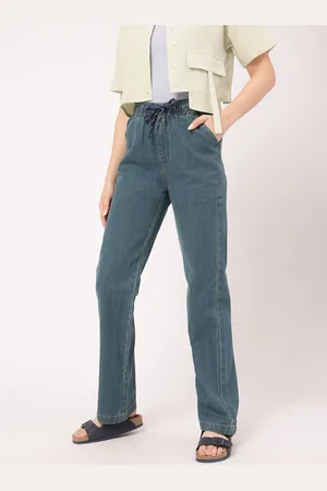 DressBerry Women Timeless Tailored Pure Cotton Straight Fit Jeans