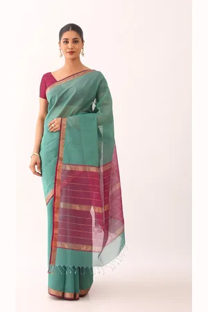 Taneira Zari Detail Silk Cotton Maheshwari Saree