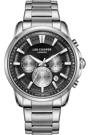Lee Men Brass Dial & Stainless Steel Bracelet Style Straps Analogue Multi Function Watch LC08068.350