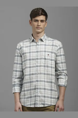 Louis Philippe Men Tartan Checked Pure Cotton Casual Shirt