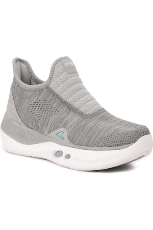 POWER Women Grey Woven Design Slip-On Sneakers