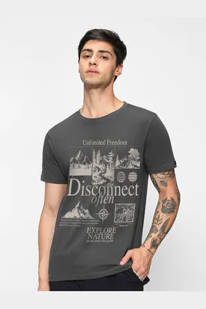 Bewakoof Men Graphic Printed Round Neck Cotton T-shirt