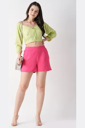 Globus Women Regular Fit Mid-Rise Hot Shorts