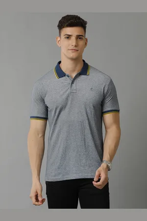 Linen Club Men Polo Collar T-shirt