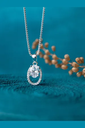 MANNASH Sterling Silver Rhodium-Plated Necklace