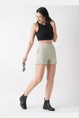 Globus Grey Women Mid-Rise Shorts