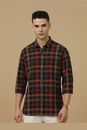 Linen Club Men Contemporary Slim Fit Checked Casual Shirt