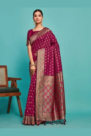 Mimosa Ethnic Motifs Woven Design Zari Art Silk Kanjeevaram Saree