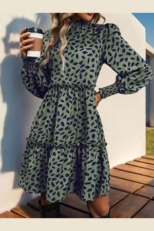 DressBerry Animal Print Fit & Flare Mini Dress