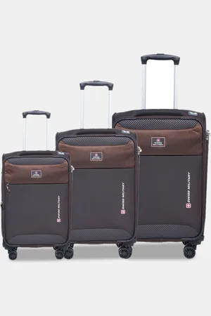 Swiss Military Platinum Set Of 3 Soft Sided Trolley Bag