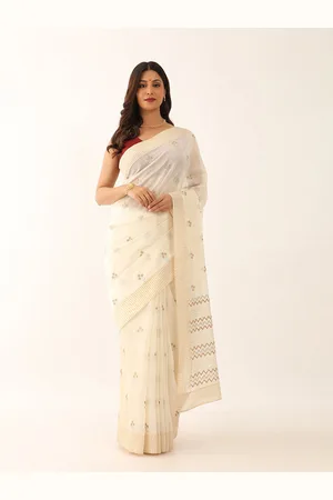 Taneira Floral Zari Silk Cotton Embroidery Saree