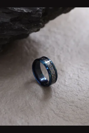NVR Men Rhodium-Plated Finger Ring