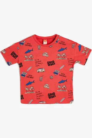 Koton Boys Conversational Printed Cotton T-shirt