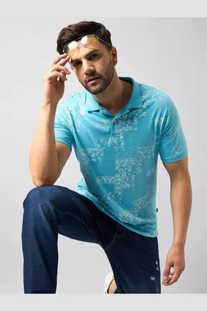 Club York Printed Polo Collar Short Sleeves Cotton T-shirt
