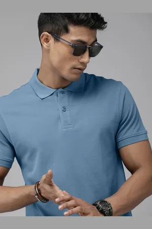Roadster The Life Co. Men Pure Cotton Polo Collar T-shirt