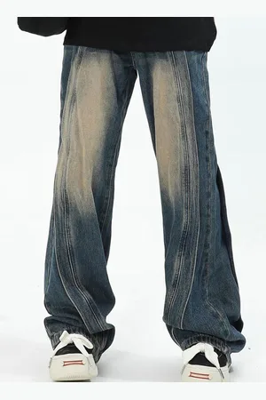 HERE&NOW Men Highly Distressed Heavy Fade Jeans