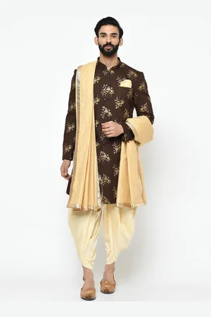 KISAH Men Indowestern Sherwani Dupatta Set