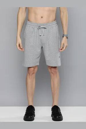 Flying Machine Men Grey Melange Slim Fit Regular Shorts
