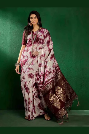 DIVASTRI Tie & Dye Printed Bandhani Saree