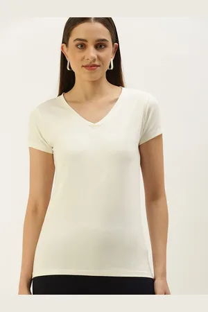 De Moza Short Sleeves V-Neck Cotton T-shirt