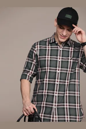 Nautica Men Pure Cotton Classic Fit Checked Casual Shirt