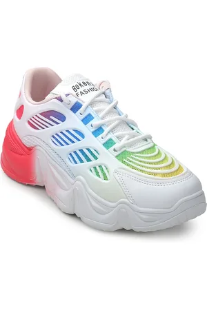 CASSIEY Women Pink Mesh Walking Shoes