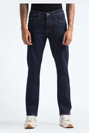 Flying Machine Men Straight Fit Clean Look Light Fade Stretchable Jeans