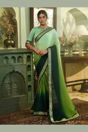 Anouk Tie and Dye Sequinned Saree