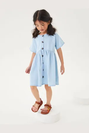 Next Girls Pure Cotton Fit & Flare Dress