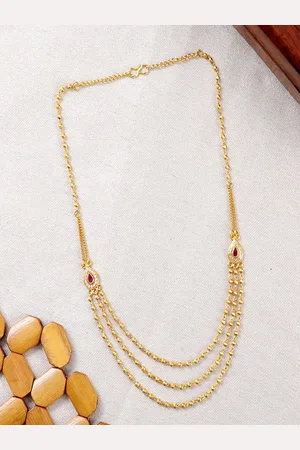 Sangria Gold-Plated Ruby & Kundan Studded Layered Necklace