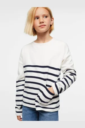 MANGO Girls Striped Sustainable Pullover