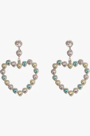 Kazo Gold-Plated Heart Shaped Drop Earrings