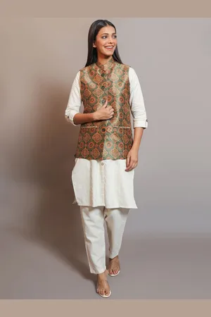 Kalini Women Floral Printed Nehru Jacket