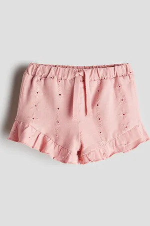 H&M Girls Cotton Broderie Anglaise Jersey Shorts