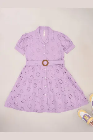 Pantaloons Girls Cotton Floral Printed Fit & Flare Dress