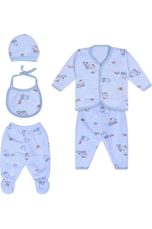 Superminis Kids Turquoise Blue & Pink Set of 5 Printed Shirt with Pyjama