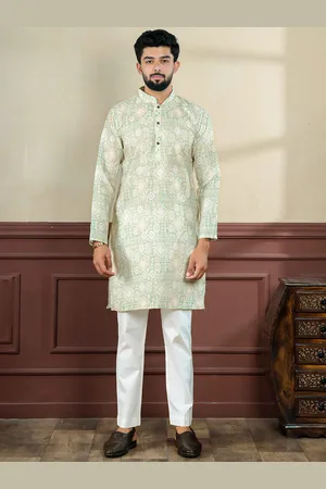 Koshin Ethnic Motifs Printed Mandarin Collar Straight Kurta