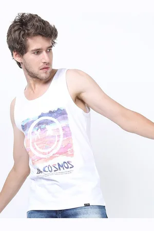 Highlander Men White Printed Slim Fit T-shirt