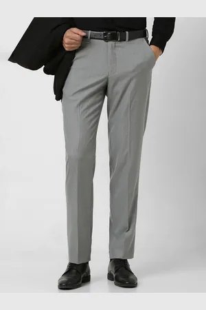 Van Heusen Men Textured Slim Fit Trousers