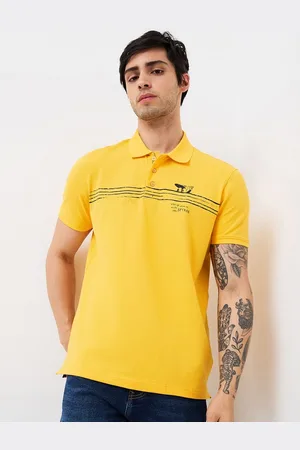 SPYKAR Men Striped Polo Collar Cotton Slim Fit T-shirt